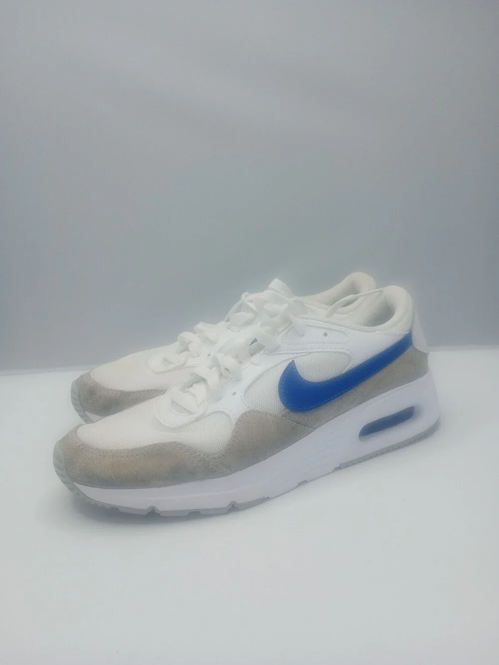 Nike Air Max SC CW4555-101 White /Game Royal-Wolf Grey Blue Men's Shoes Size 8.5